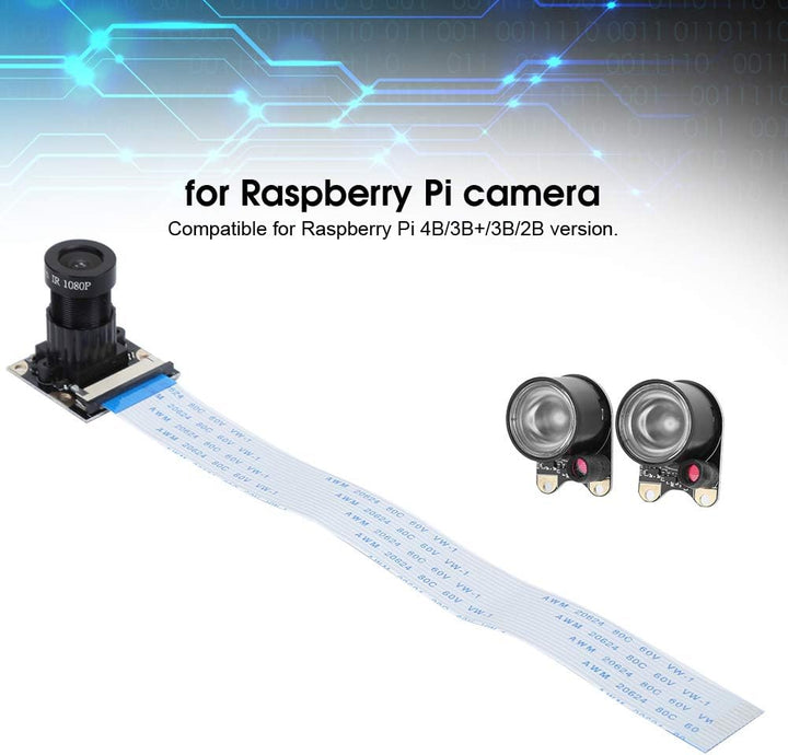 Cámara Raspberry Pi Ov5647 Enfoque Ajustable Visión Nocturna 5MP - Tecneu