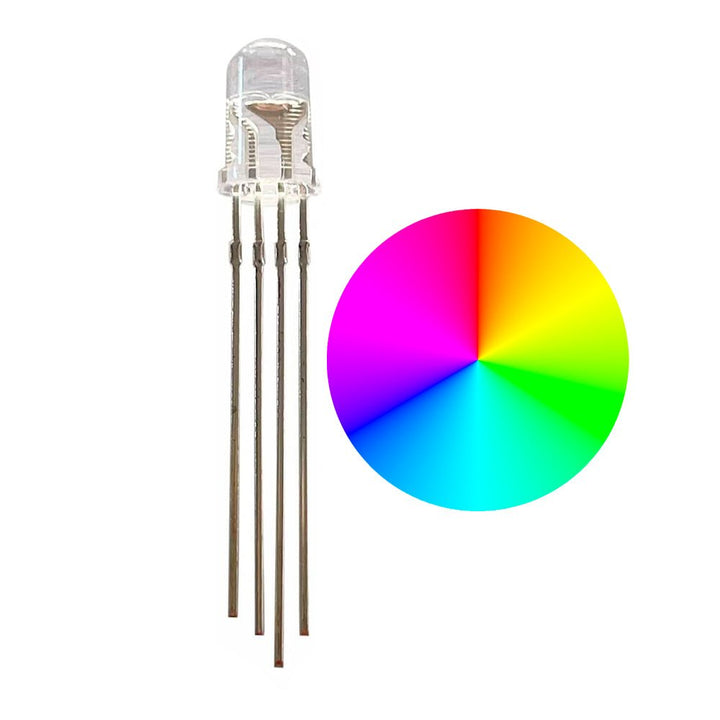 Led Rgb 5mm / 8mm Anodo / Catodo Comun Ultrabrillante - Tecneu