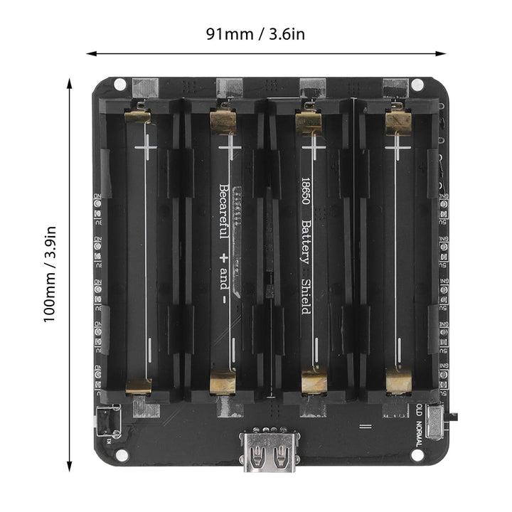 Shield Carga Rápida 4 Baterías 18650 3a 5v Y 3v Usb C Micro - Tecneu