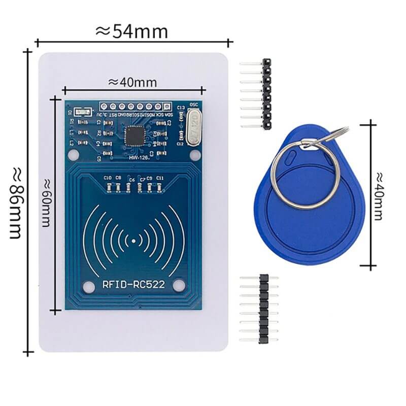 Kit De Modulo Lector Rfid Rc522 Llavero 13.56mhz Y Mas - Tecneu