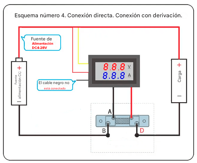 Voltímetro Amperímetro 100v 100a Digital + Derivador Shunt - Tecneu