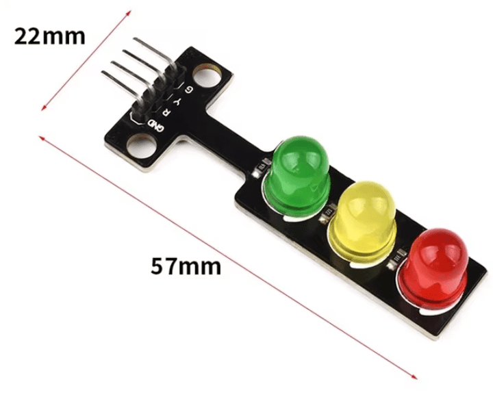 Módulo de Semaforo de Trafico LED 8mm Cátodo Común - Tecneu