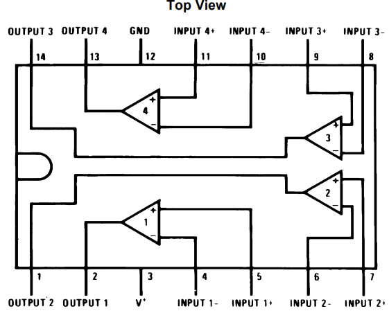 LM339N Comparador de Voltaje Cuádruple DIP14 - Tecneu