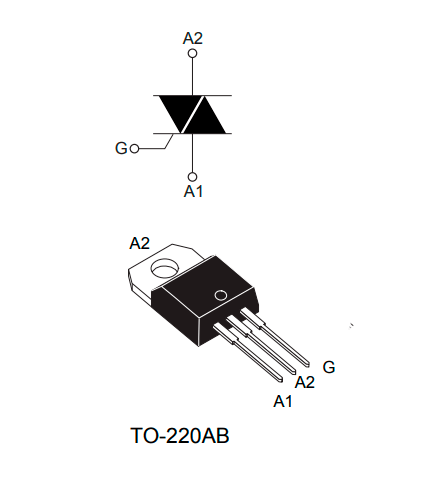 BTA12 - 800B TRIAC 800V 12A TO - 220 - 3 - Tecneu