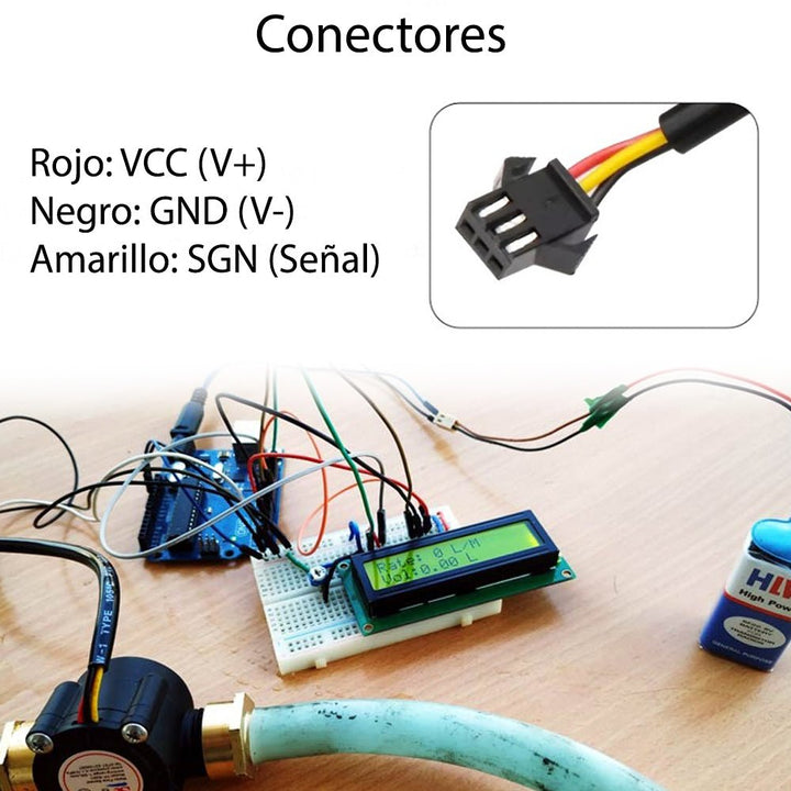 Caudalímetro Metálico YF - B6 - Sensor de Flujo de Agua 3/4” - Tecneu