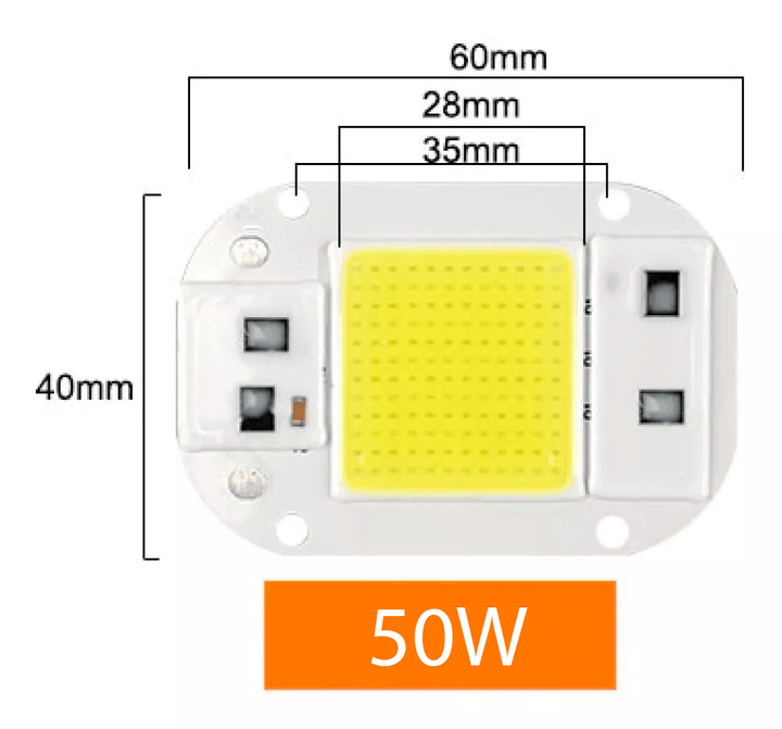 Chip Led Cob 50w Repuesto Blanco Frío Directo 110v Smart - Tecneu