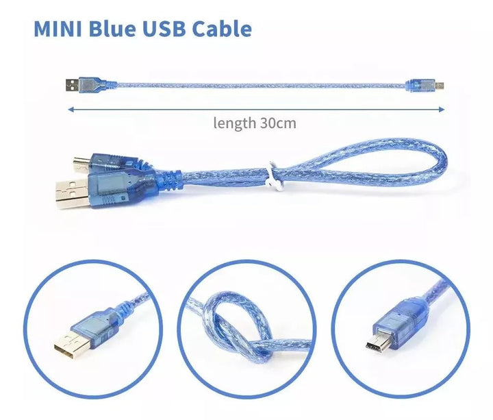 Cable Usb Tipo A - Mini - b 2.0 Arduino Nano - Tecneu