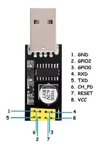 Modulo Adaptador Usb Serial Para Wifi Esp8266 Esp-01 - Tecneu