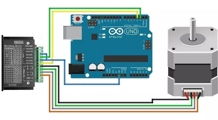Motor A Pasos Nema 23 Bipolar 12kg/cm Cnc Arduino 23hs5628 - Tecneu