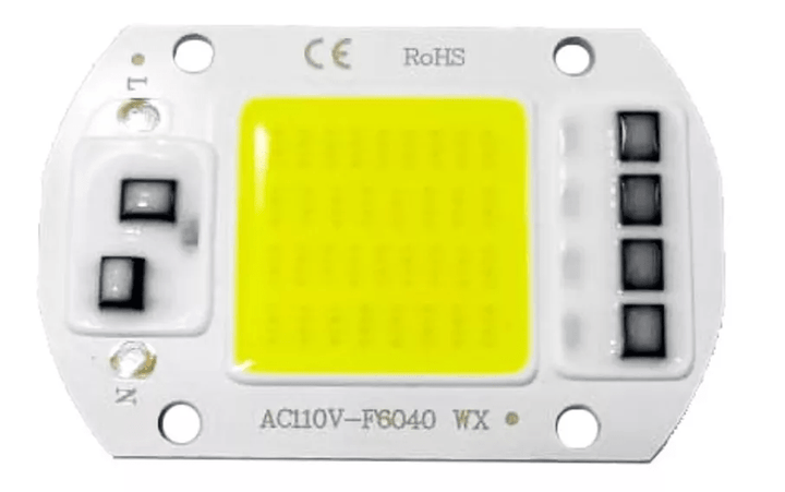 Chip Led Cob 50w Repuesto Blanco Frío Directo 110v Smart - Tecneu