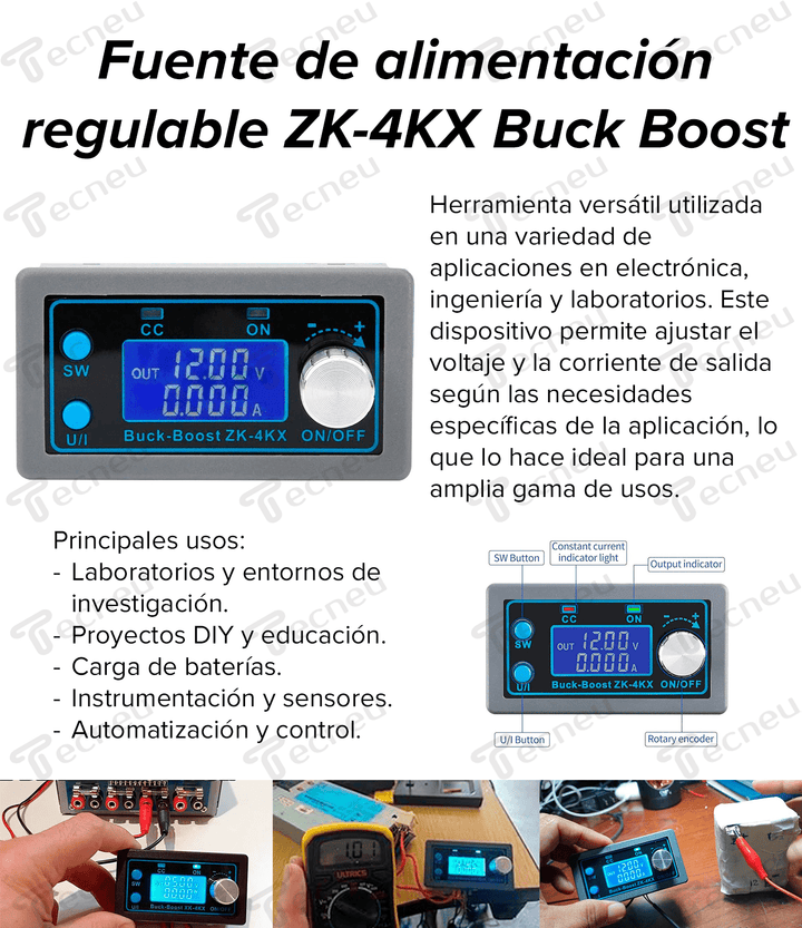 Fuente De Alimentación Regulable 30v 35w Zk - 4kx Buck Boost - Tecneu