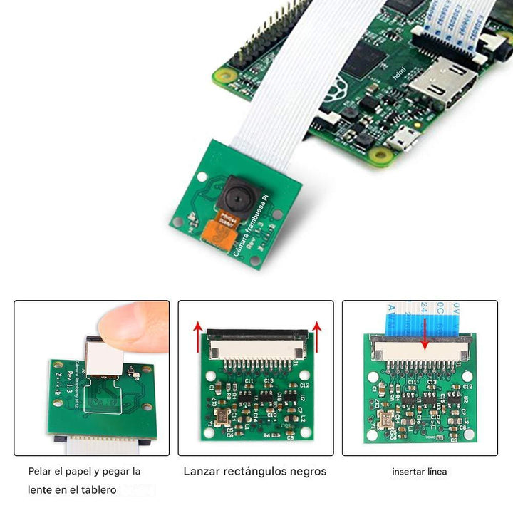 Cámara Raspberry V1.3 Ov5647 Omnivision Pi 5mpx Full HD CSI - Tecneu