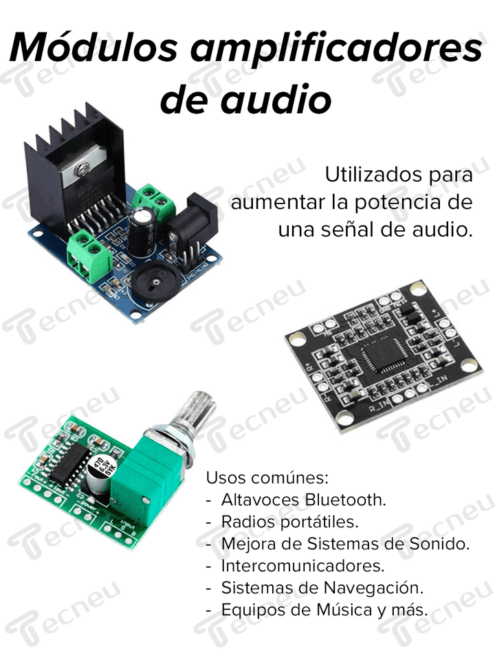 Módulo Amplificador De Audio 2x15w Pam8610 - Tecneu
