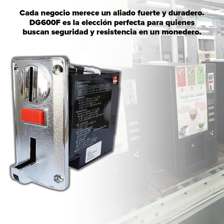 Monedero Electrónico DG600F Multímoneda Metalico Programado Maquinitas - Tecneu