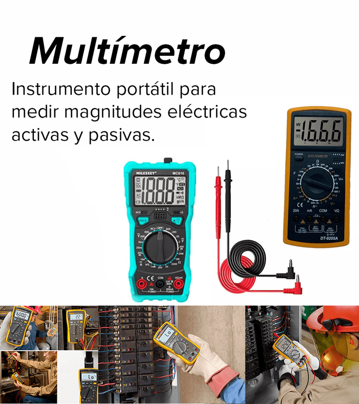 Kit Multímetro Digital An8205c Voltímetro Ac/dc Con Probadores Y Termopar - Tecneu