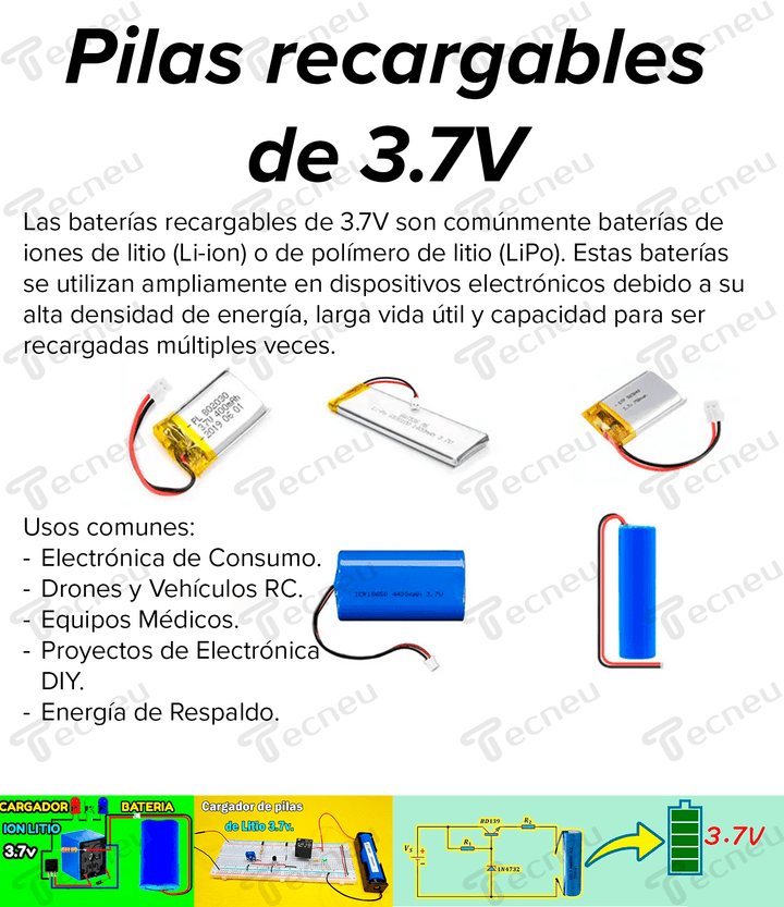 Batería Recargable 18650 1800mah 3.7v Pila Energia - Tecneu