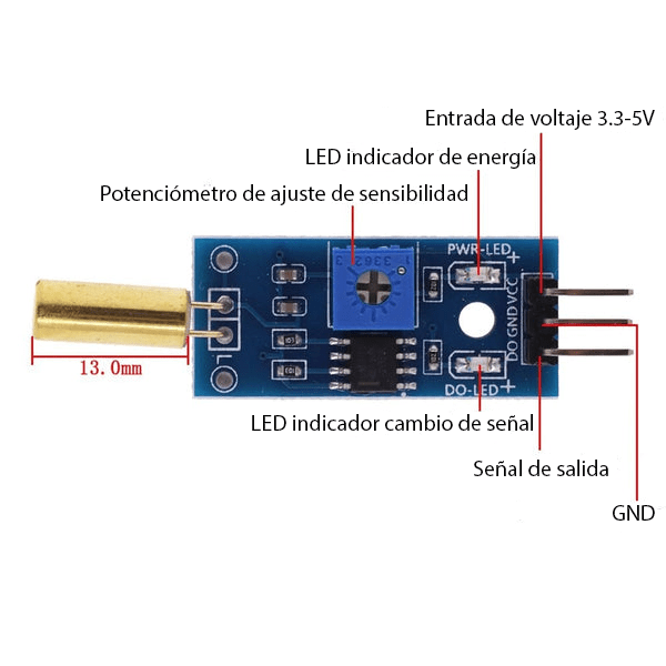 Modulo Sensor De Inclinacion Tilt Sw520d - Tecneu