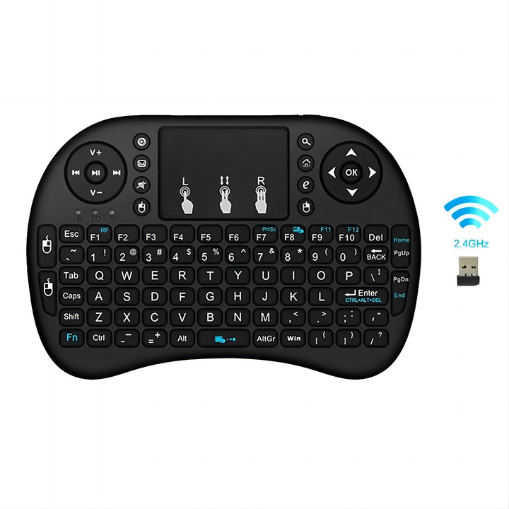 Mini Teclado Inalámbrico USB Multitáctil SmartTv Box Xbox Pc - Tecneu