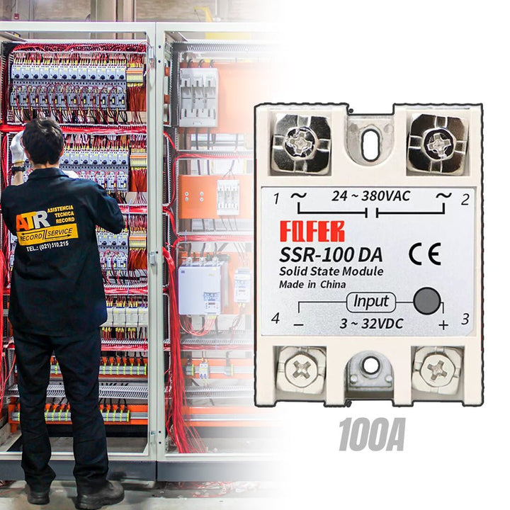 Relevador de Estado Sólido SSR - 100 - DA Relay 100A Vac - Tecneu