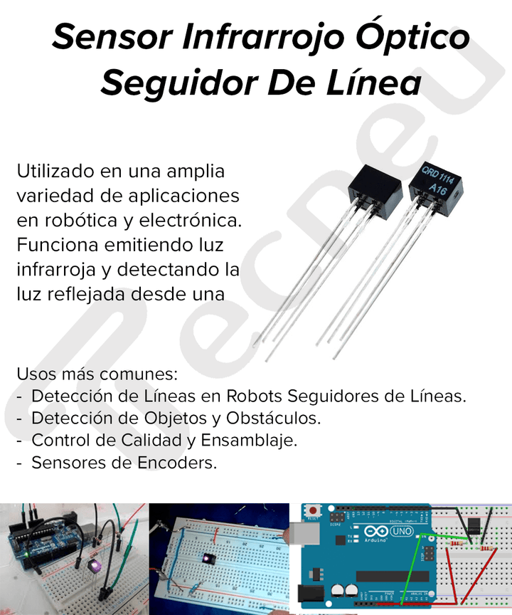 Qrd1114 Sensor Infrarrojo Óptico Seguidor De Línea - Tecneu