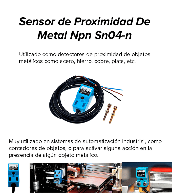Sensor Proximidad De Metal Npn Sn04 - n Impresora 3d - Tecneu
