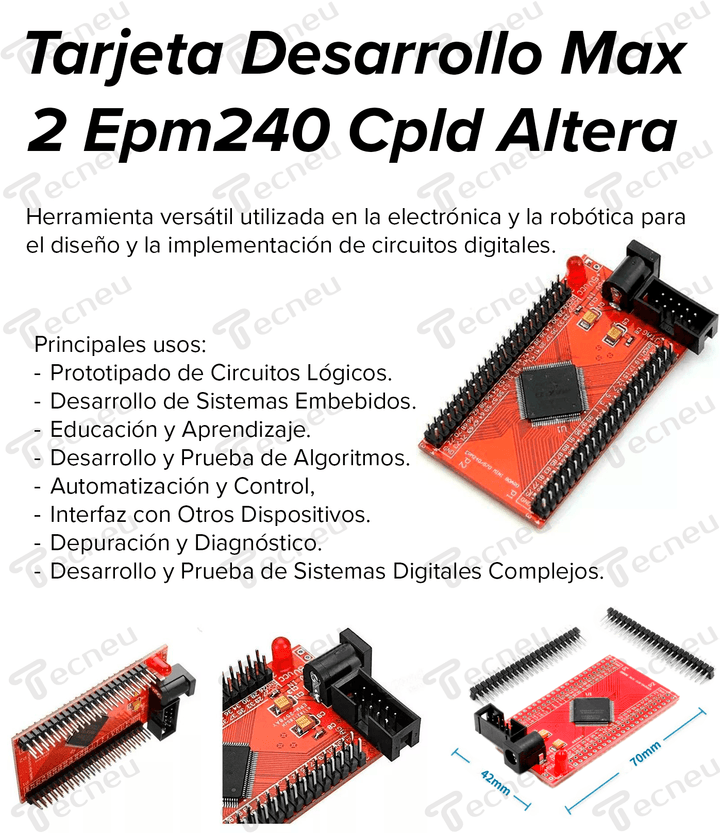 Tarjeta Desarrollo Max 2 Epm240 Cpld Altera Robotica Blaster - Tecneu
