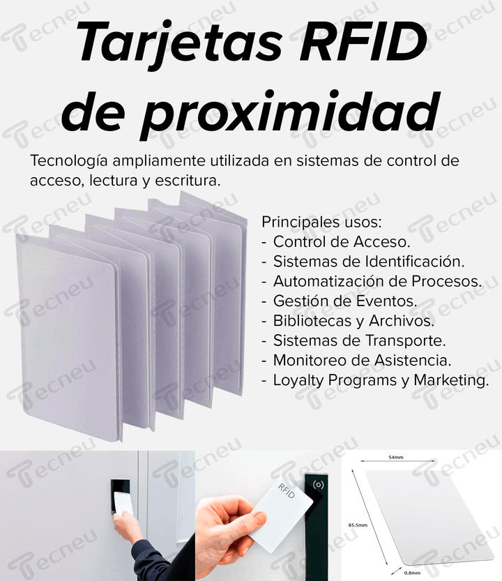 Tarjeta Rfid Nfc 13.56mhz Universal Reescribible - Tecneu