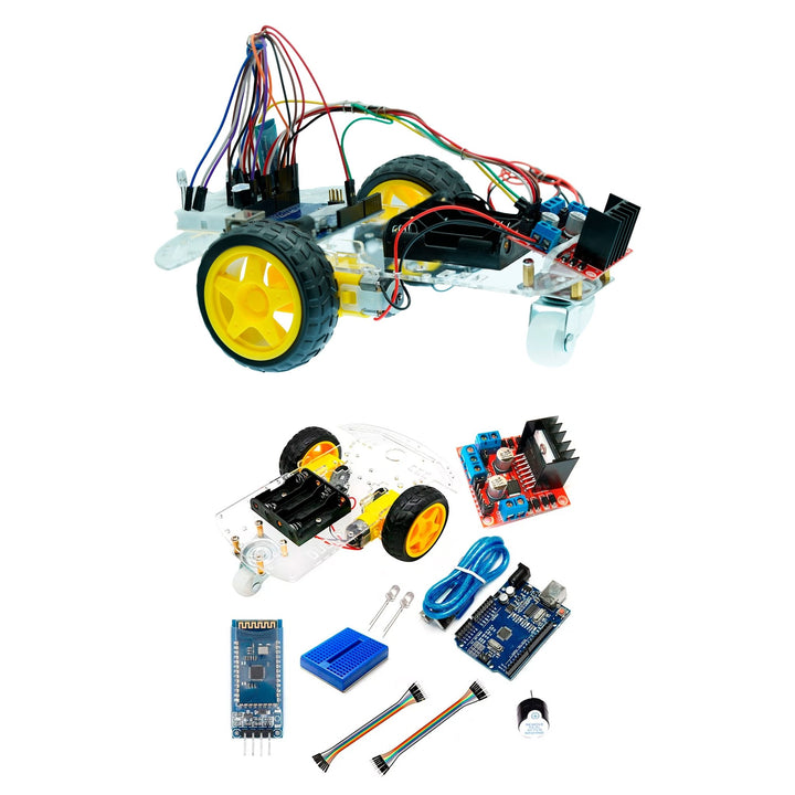 Kit Carro Robot Bluetooth Arduino, Instructivo, Codigo, App - Tecneu