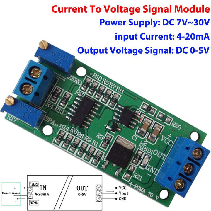 Convertidor Transmisor Voltaje a Corriente 0 ~ 5v A 4 ~ 20ma - Tecneu