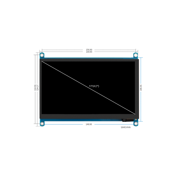 Pantalla Touch 7 Pulgadas Lcd 1024x600 Tactil Raspberry Pi - Tecneu