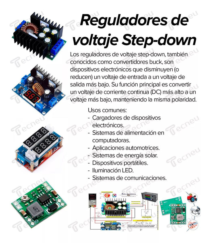 Modulo Regulador Xl4015 5a 4 - 38v A 1.25 - 36v Step Down - Tecneu