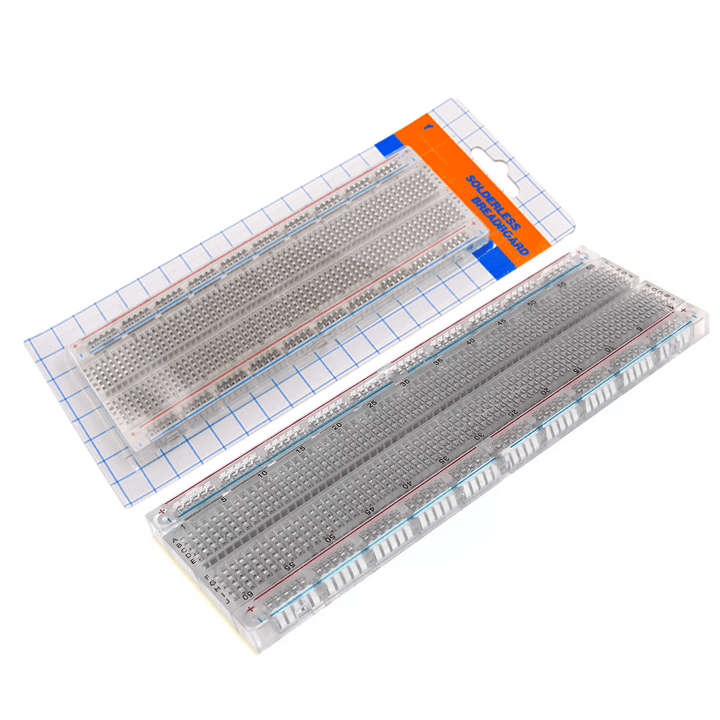 Protoboard Transparente 830 Puntos Mb - 102 Para Pruebas Pcb - Tecneu